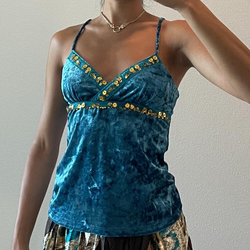 Blue Velvet Top